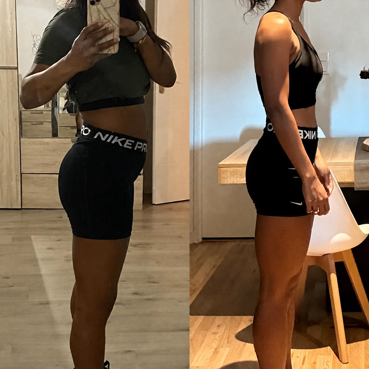 Évolution physique d’une cliente accompagnée